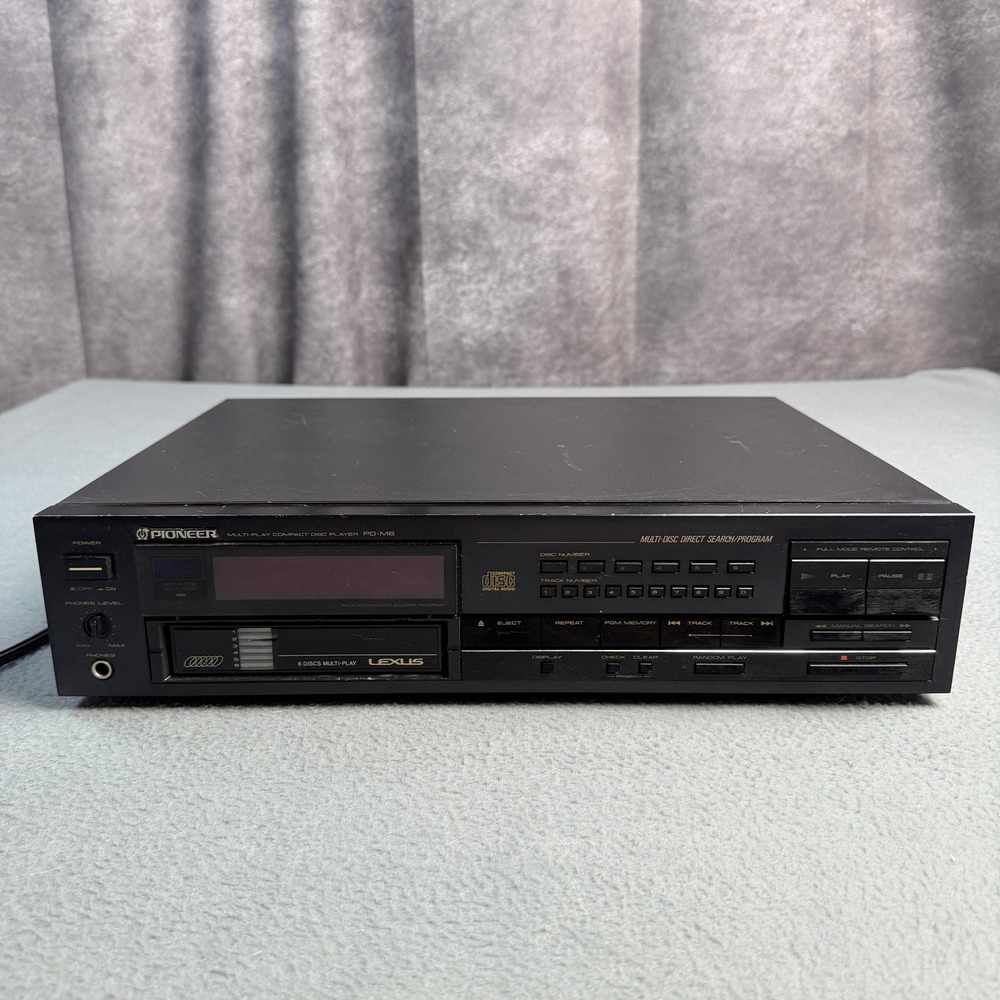Pioneer PD-M6 Multi-Play 6 Disc CD Player Vintage 1986 Black Hi-Fi Audio System